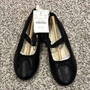 Crewcuts Black Dress Shoes with Textured Leather